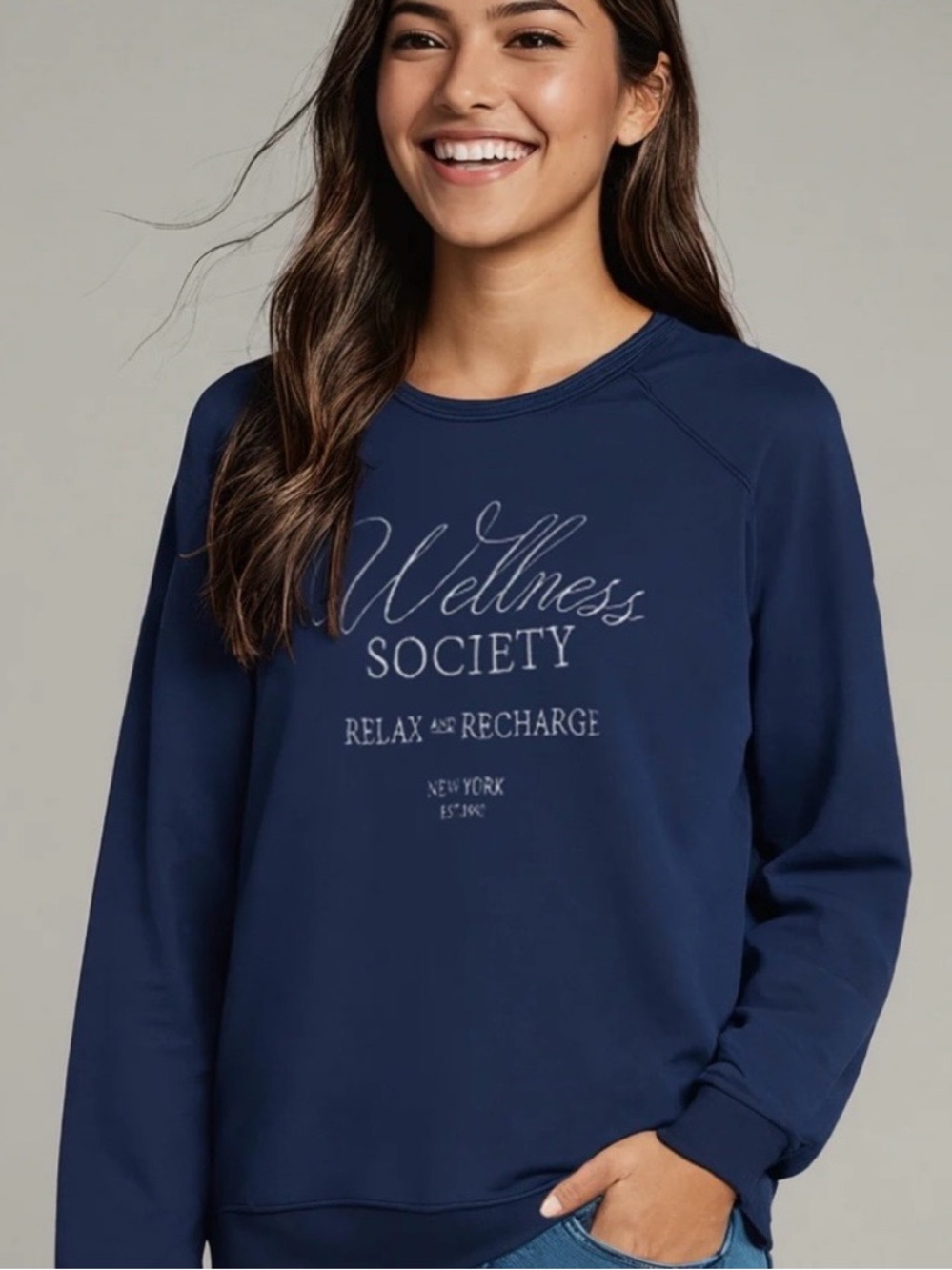 WILDFOX Wellness Society Navy Relax & Recharge Pullover